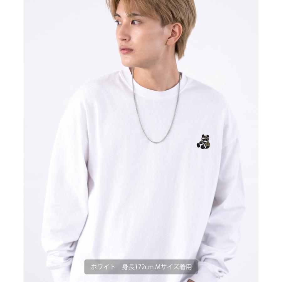 長袖Tシャツ メンズ SIDEWAY STANCE サイドウェイスタンス オリジナル ワンポイント 刺しゅう ロンT カットソー ダウナーパンダ スケーター | improves | 08