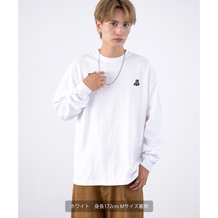 長袖Tシャツ メンズ SIDEWAY STANCE サイドウェイスタンス オリジナル ワンポイント 刺しゅう ロンT カットソー ダウナーパンダ スケーター | improves | 09