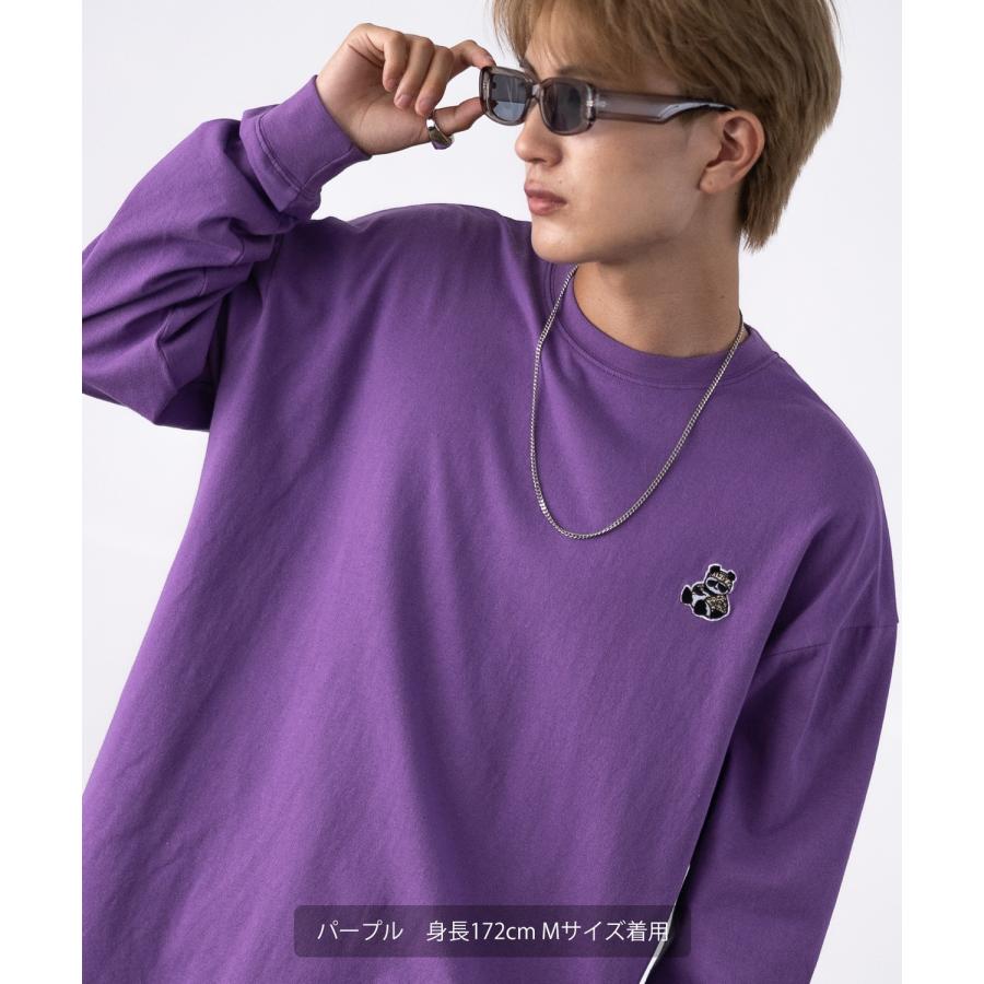 長袖Tシャツ メンズ SIDEWAY STANCE サイドウェイスタンス オリジナル ワンポイント 刺しゅう ロンT カットソー ダウナーパンダ スケーター | improves | 12