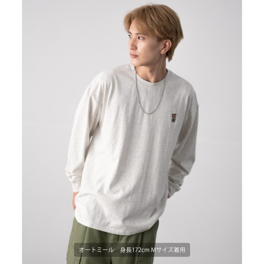 長袖Tシャツ メンズ SIDEWAY STANCE サイドウェイスタンス オリジナル ワンポイント 刺しゅう ロンT カットソー ダウナーベア スケーター | improves | 17