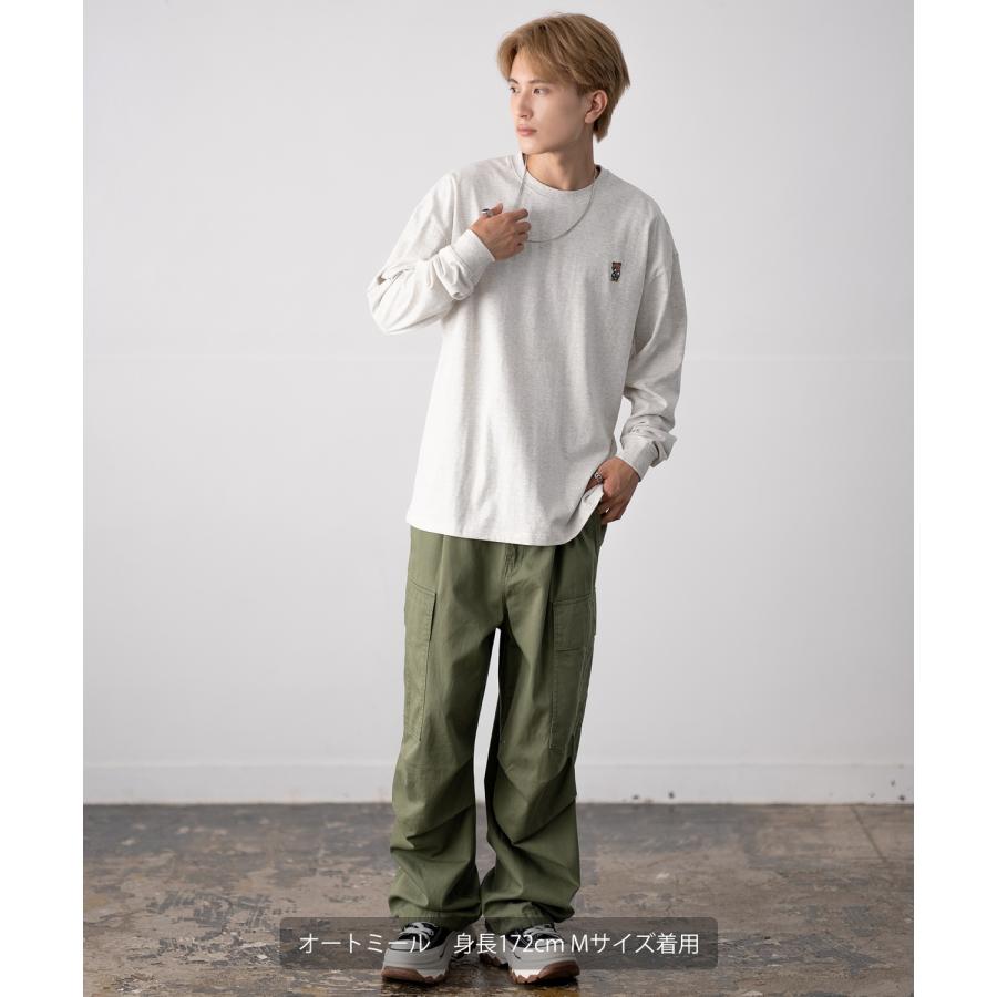 長袖Tシャツ メンズ SIDEWAY STANCE サイドウェイスタンス オリジナル ワンポイント 刺しゅう ロンT カットソー ダウナーベア スケーター | improves | 19