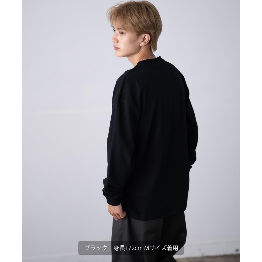 長袖Tシャツ メンズ SIDEWAY STANCE サイドウェイスタンス オリジナル ワンポイント 刺しゅう ロンT カットソー ダウナーベア スケーター | improves | 10