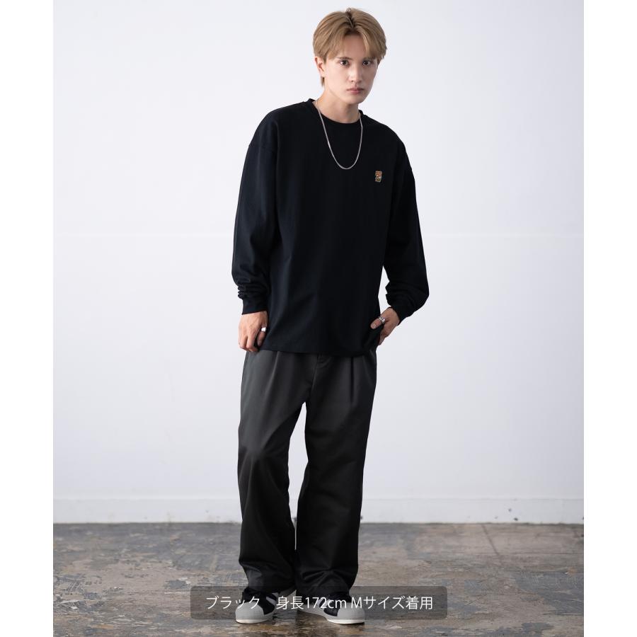 長袖Tシャツ メンズ SIDEWAY STANCE サイドウェイスタンス オリジナル ワンポイント 刺しゅう ロンT カットソー ダウナーベア スケーター | improves | 11