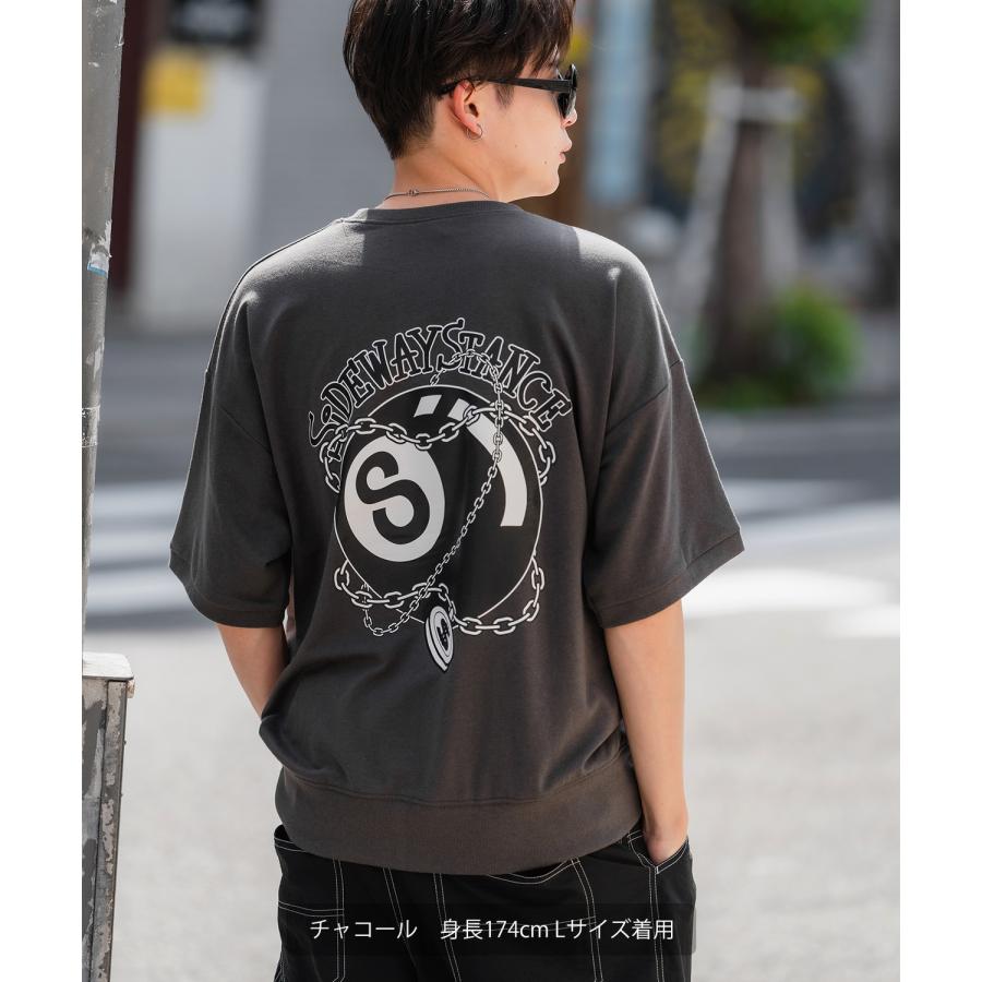 半袖トレーナーシャツ メンズ SIDEWAY STANCE サイドウェイスタンス オリジナルプリント Sボール グラフィック スウェット 大きめ アメカジ スケーター | improves | 13