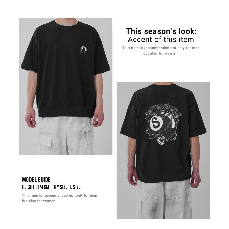 半袖トレーナーシャツ メンズ SIDEWAY STANCE サイドウェイスタンス オリジナルプリント Sボール グラフィック スウェット 大きめ アメカジ スケーター | improves | 16