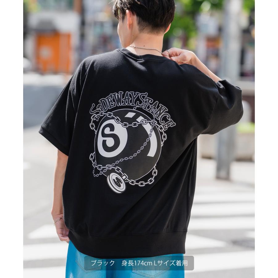 半袖トレーナーシャツ メンズ SIDEWAY STANCE サイドウェイスタンス オリジナルプリント Sボール グラフィック スウェット 大きめ アメカジ スケーター | improves | 05