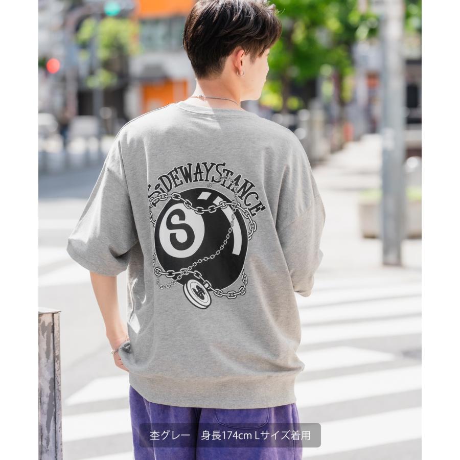 半袖トレーナーシャツ メンズ SIDEWAY STANCE サイドウェイスタンス オリジナルプリント Sボール グラフィック スウェット 大きめ アメカジ スケーター | improves | 09