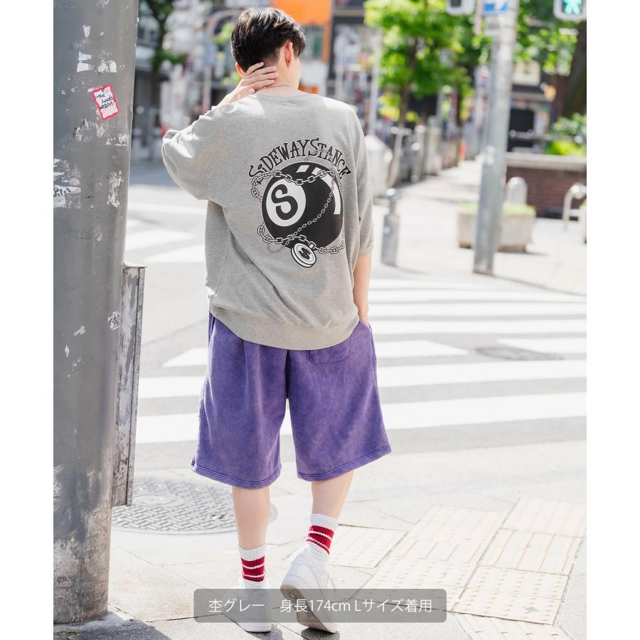 半袖トレーナーシャツ メンズ SIDEWAY STANCE サイドウェイスタンス オリジナルプリント Sボール グラフィック スウェット 大きめ アメカジ スケーター | improves | 11