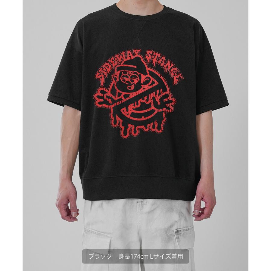 半袖トレーナーシャツ メンズ SIDEWAY STANCE サイドウェイスタンス オリジナルプリント カスレノーウェイ グラフィック スウェット 大きめ アメカジ スケーター | improves | 13