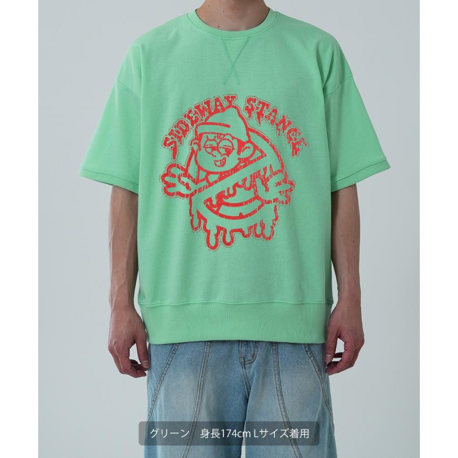 半袖トレーナーシャツ メンズ SIDEWAY STANCE サイドウェイスタンス オリジナルプリント カスレノーウェイ グラフィック スウェット 大きめ アメカジ スケーター | improves | 17