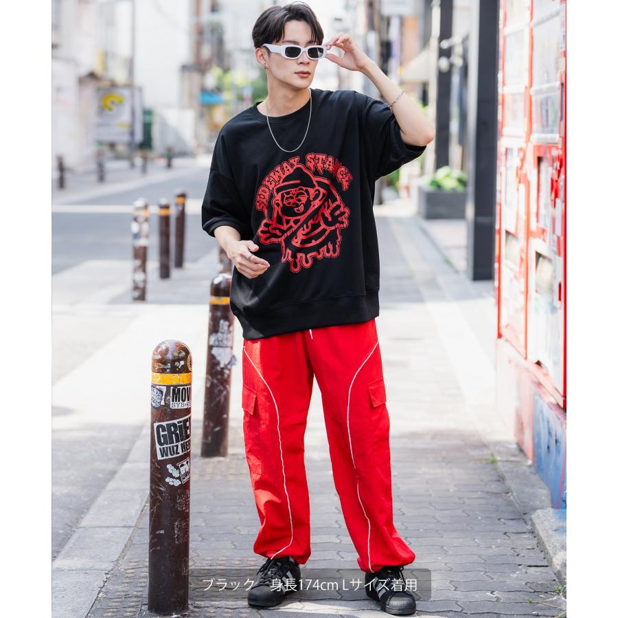 半袖トレーナーシャツ メンズ SIDEWAY STANCE サイドウェイスタンス オリジナルプリント カスレノーウェイ グラフィック スウェット 大きめ アメカジ スケーター | improves | 06