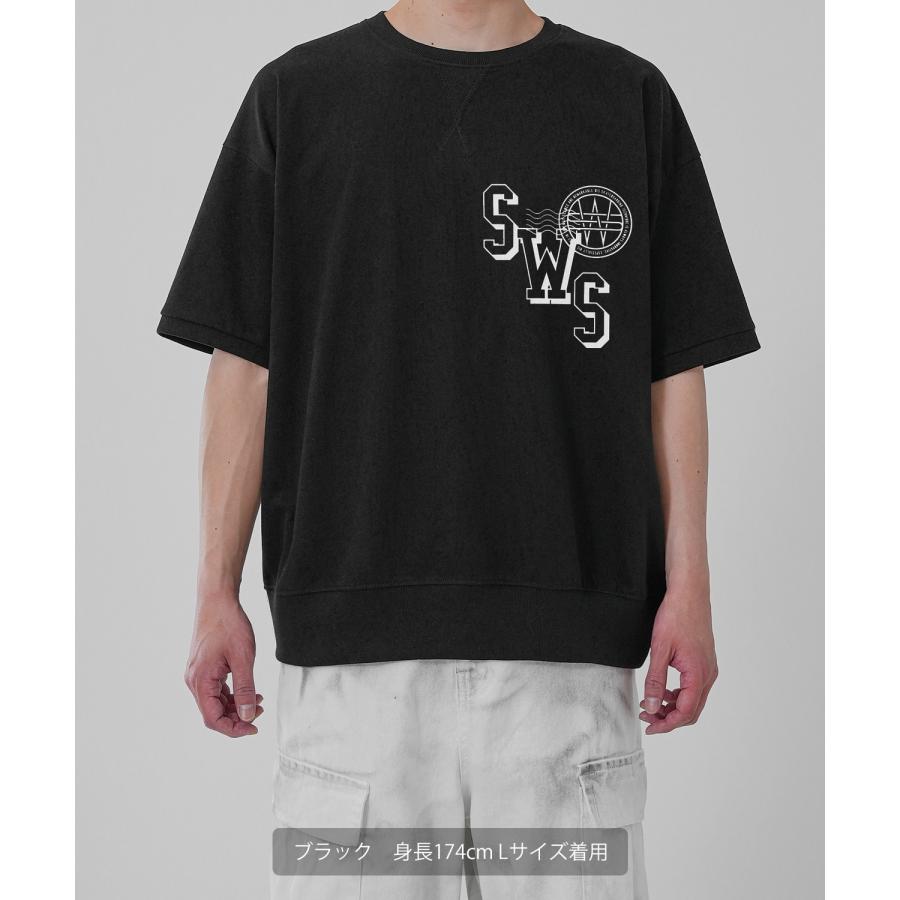 半袖トレーナーシャツ メンズ SIDEWAY STANCE サイドウェイスタンス オリジナルプリント カレッジロゴ グラフィック スウェット 大きめ アメカジ スケーター | improves | 15