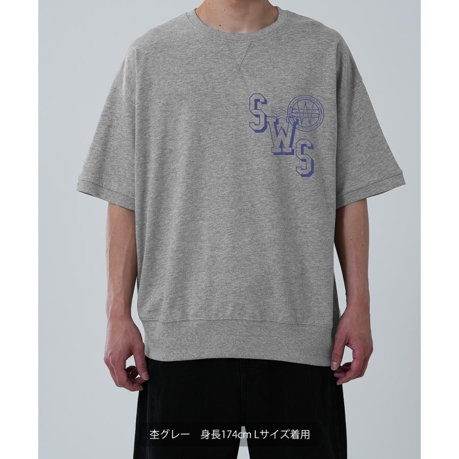 半袖トレーナーシャツ メンズ SIDEWAY STANCE サイドウェイスタンス オリジナルプリント カレッジロゴ グラフィック スウェット 大きめ アメカジ スケーター | improves | 17