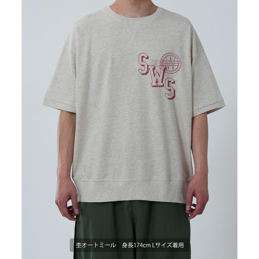 半袖トレーナーシャツ メンズ SIDEWAY STANCE サイドウェイスタンス オリジナルプリント カレッジロゴ グラフィック スウェット 大きめ アメカジ スケーター | improves | 19