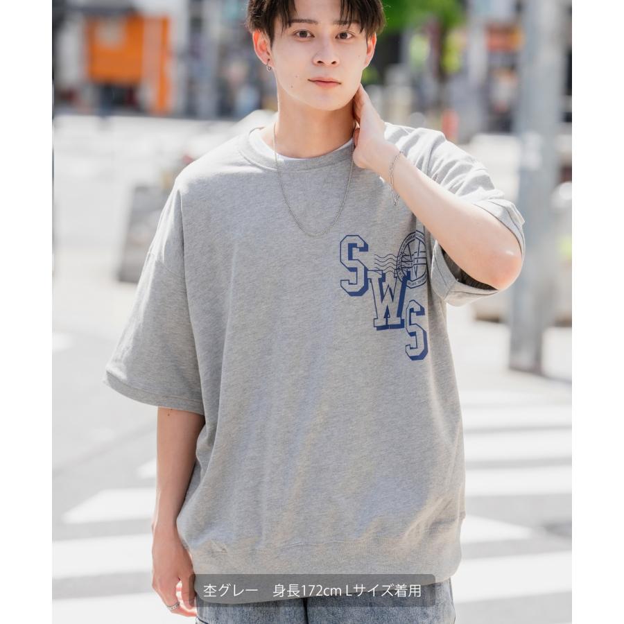 半袖トレーナーシャツ メンズ SIDEWAY STANCE サイドウェイスタンス オリジナルプリント カレッジロゴ グラフィック スウェット 大きめ アメカジ スケーター | improves | 08