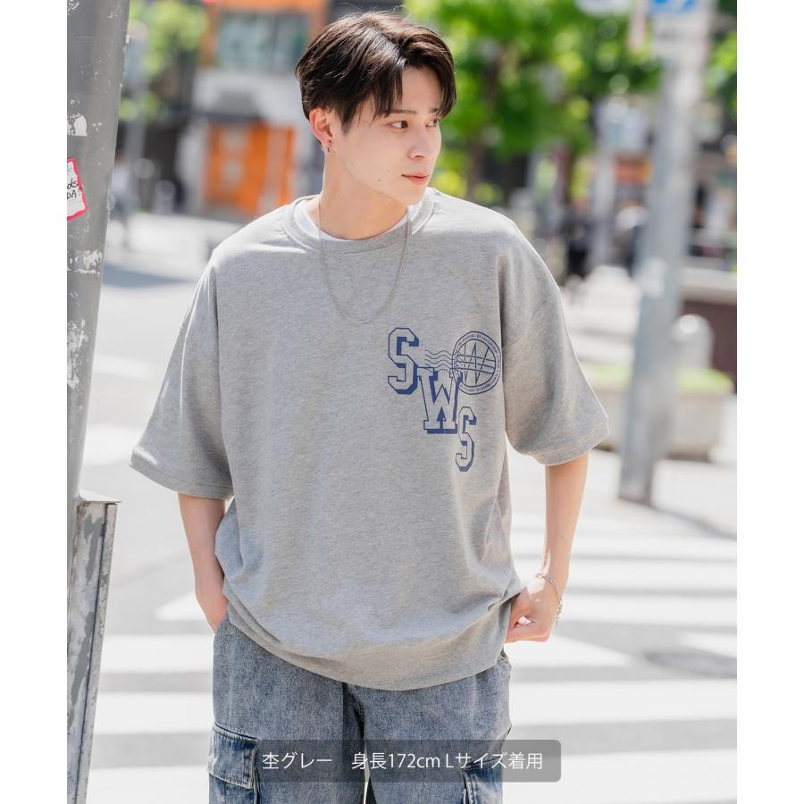 半袖トレーナーシャツ メンズ SIDEWAY STANCE サイドウェイスタンス オリジナルプリント カレッジロゴ グラフィック スウェット 大きめ アメカジ スケーター | improves | 09