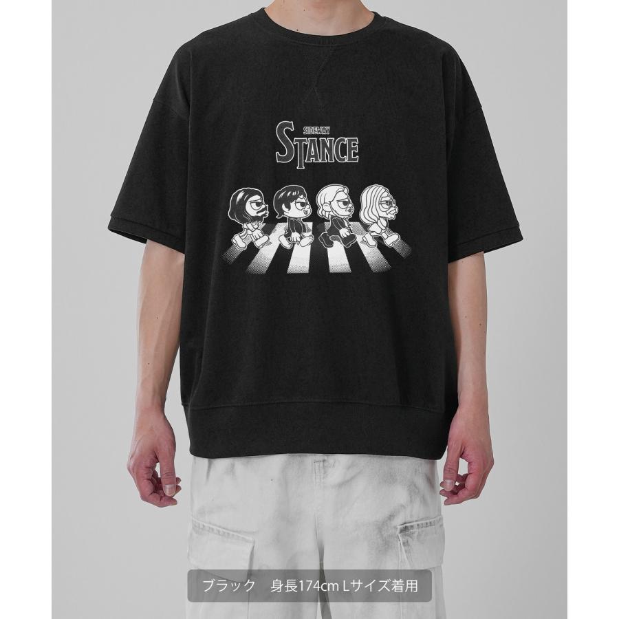 半袖トレーナーシャツ メンズ SIDEWAY STANCE サイドウェイスタンス オリジナルプリント クロシングロード グラフィック スウェット 大きめ アメカジ スケーター | improves | 15