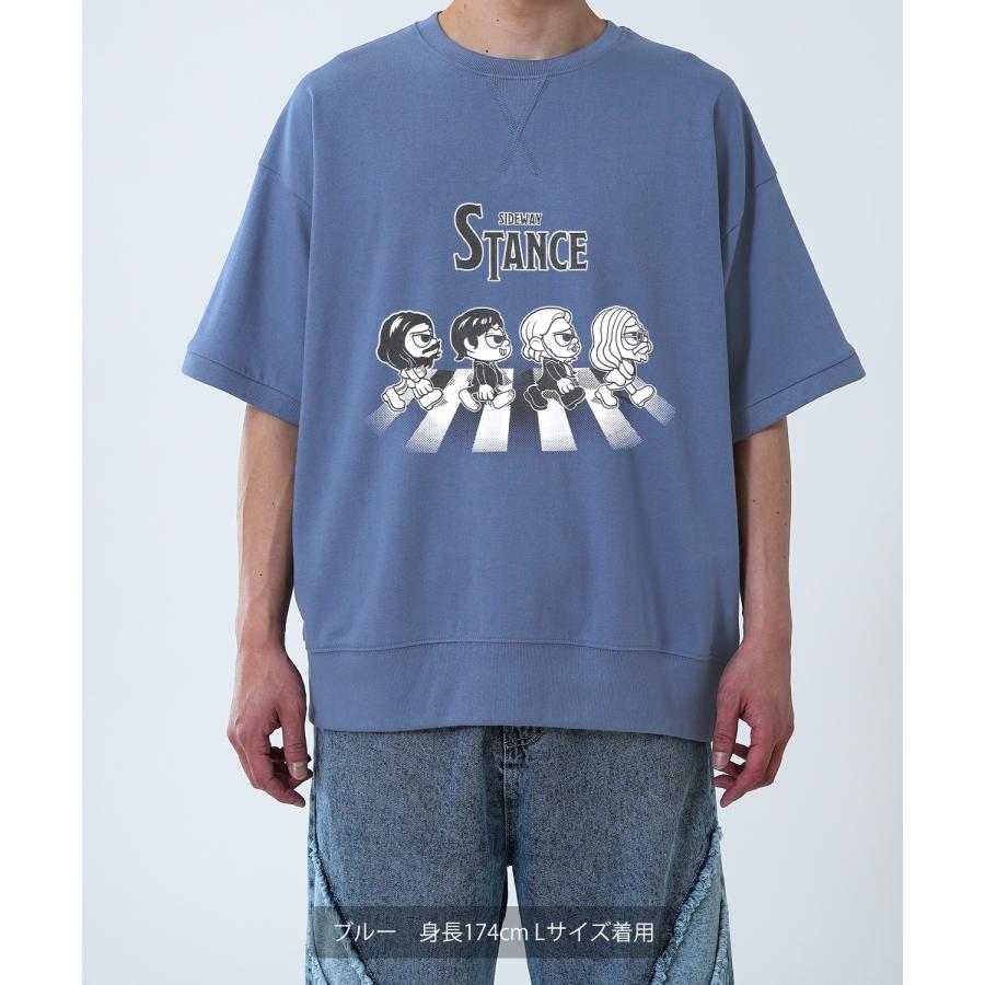 半袖トレーナーシャツ メンズ SIDEWAY STANCE サイドウェイスタンス オリジナルプリント クロシングロード グラフィック スウェット 大きめ アメカジ スケーター | improves | 19