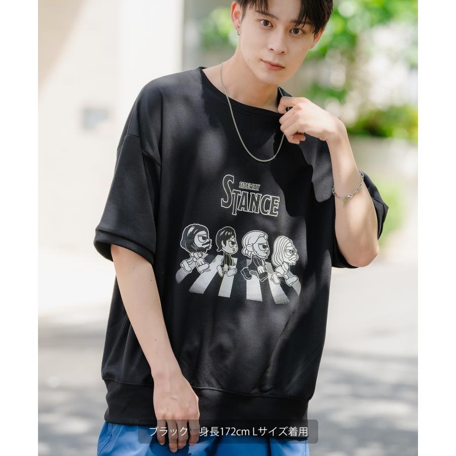 半袖トレーナーシャツ メンズ SIDEWAY STANCE サイドウェイスタンス オリジナルプリント クロシングロード グラフィック スウェット 大きめ アメカジ スケーター | improves | 04