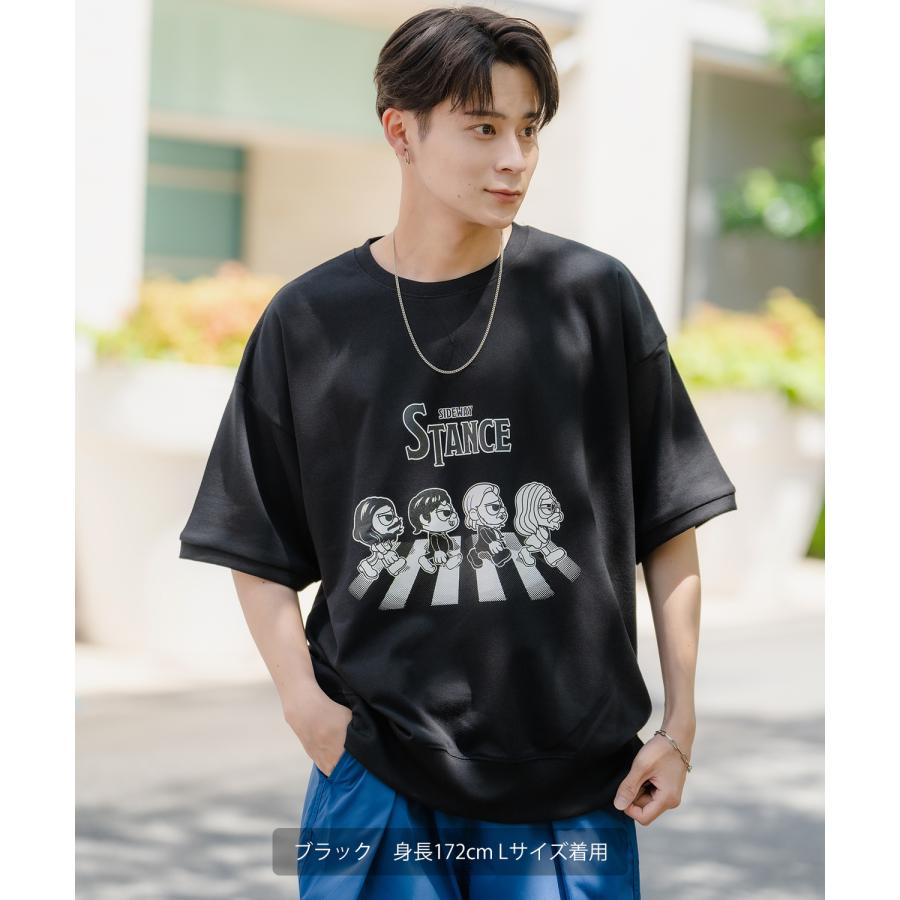 半袖トレーナーシャツ メンズ SIDEWAY STANCE サイドウェイスタンス オリジナルプリント クロシングロード グラフィック スウェット 大きめ アメカジ スケーター | improves | 05