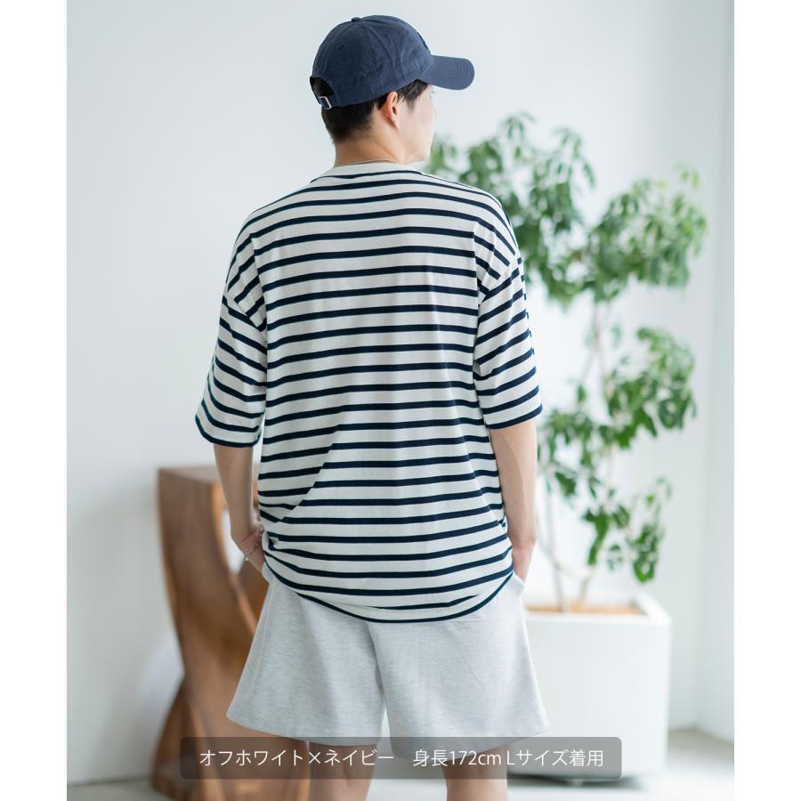 半袖Tシャツ メンズ SIDEWAY STANCE サイドウェイスタンス オリジナル ワンポイント 刺しゅう ボーダーTシャツ カットソー スケーター | improves | 08