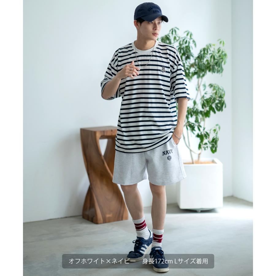 半袖Tシャツ メンズ SIDEWAY STANCE サイドウェイスタンス オリジナル ワンポイント 刺しゅう ボーダーTシャツ カットソー スケーター | improves | 09