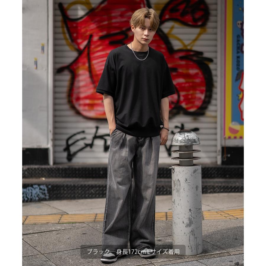 半袖トレーナーシャツ メンズ SIDEWAY STANCE サイドウェイスタンス 無地 Vガゼット スウェット 大きめ アメカジ カジュアル スケーター ストリート | improves | 17