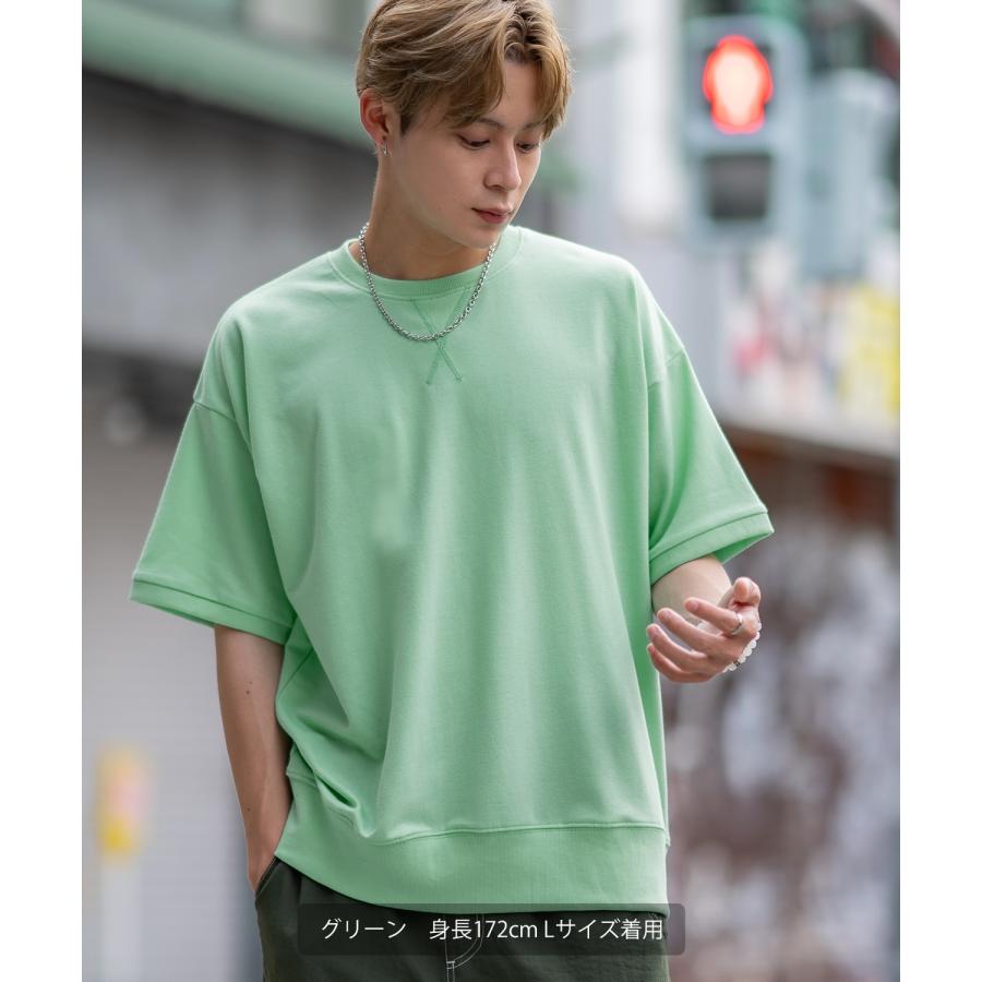 半袖トレーナーシャツ メンズ SIDEWAY STANCE サイドウェイスタンス 無地 Vガゼット スウェット 大きめ アメカジ カジュアル スケーター ストリート | improves | 22