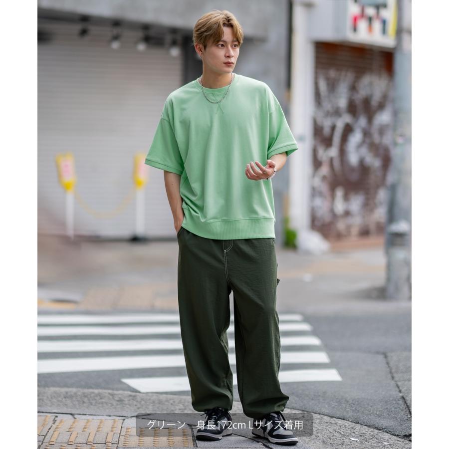 半袖トレーナーシャツ メンズ SIDEWAY STANCE サイドウェイスタンス 無地 Vガゼット スウェット 大きめ アメカジ カジュアル スケーター ストリート | improves | 23