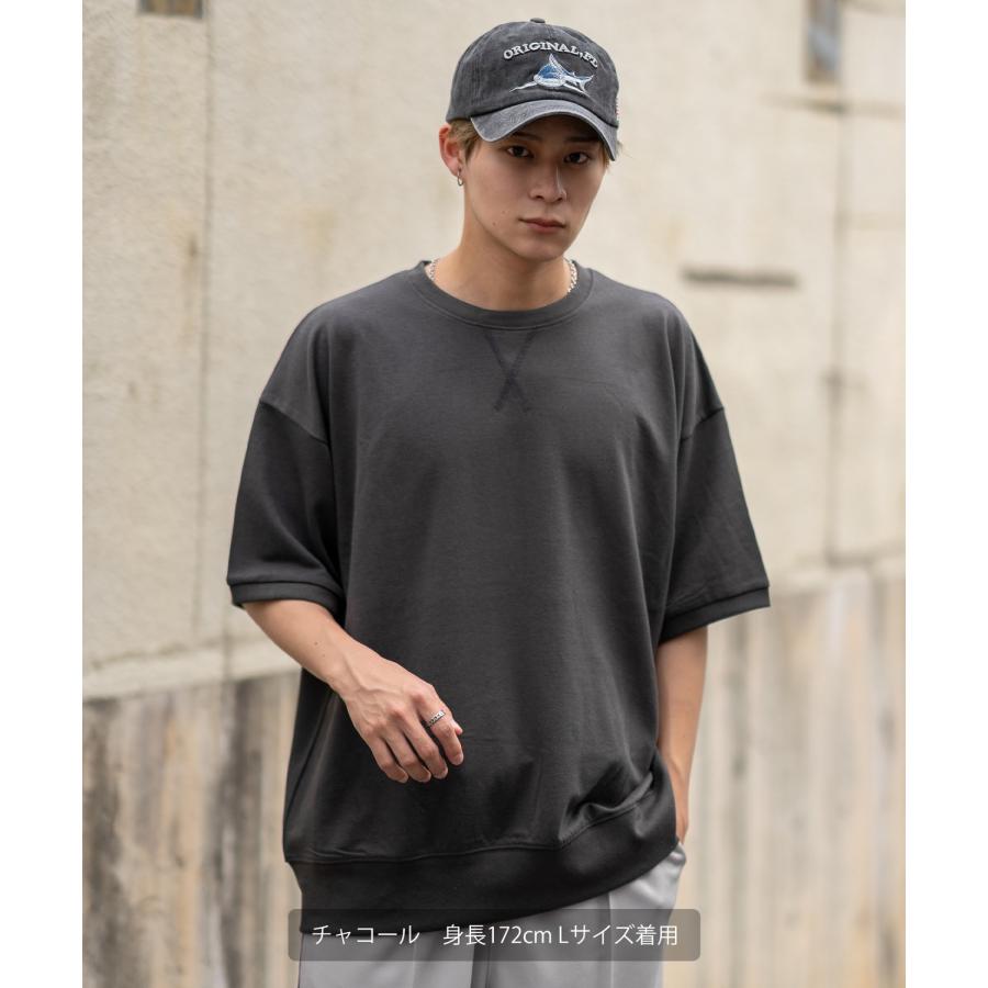 半袖トレーナーシャツ メンズ SIDEWAY STANCE サイドウェイスタンス 無地 Vガゼット スウェット 大きめ アメカジ カジュアル スケーター ストリート | improves | 10