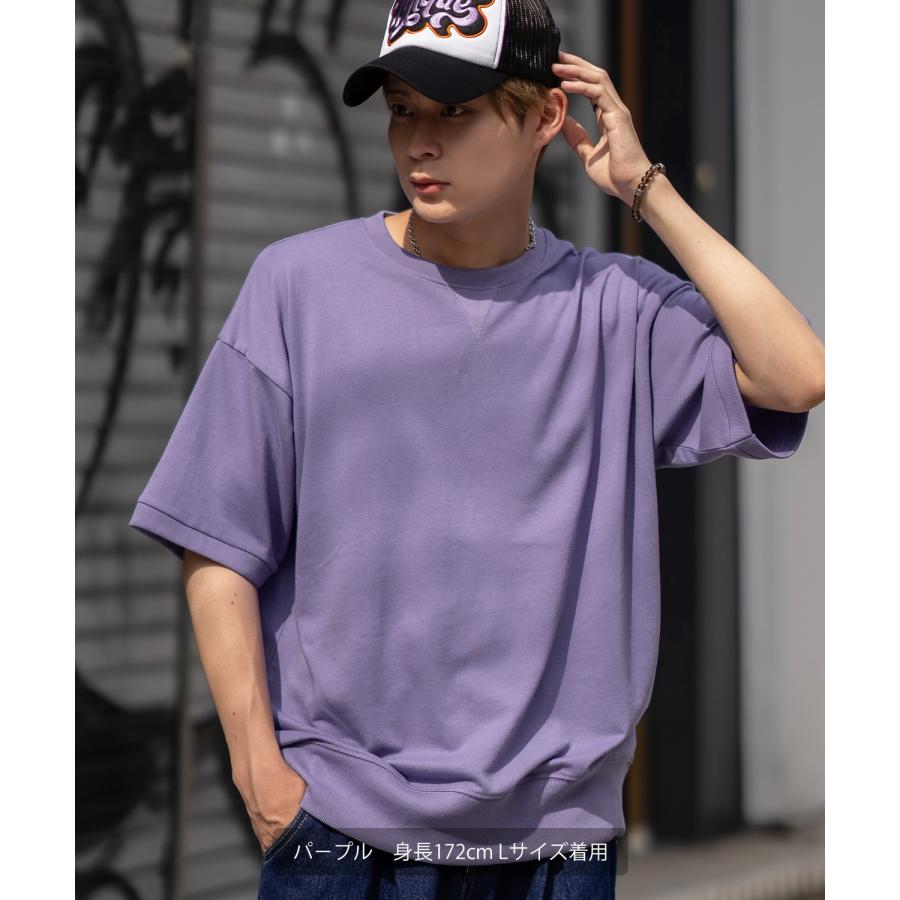 半袖トレーナーシャツ メンズ SIDEWAY STANCE サイドウェイスタンス 無地 Vガゼット スウェット 大きめ アメカジ カジュアル スケーター ストリート | improves | 12