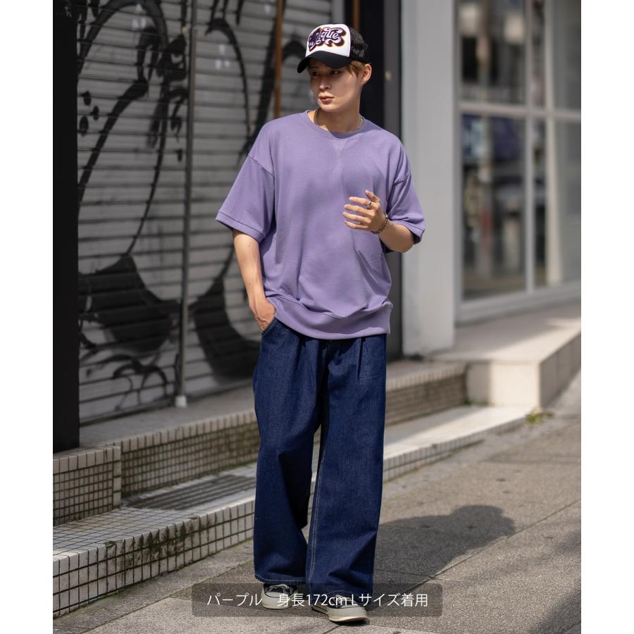 半袖トレーナーシャツ メンズ SIDEWAY STANCE サイドウェイスタンス 無地 Vガゼット スウェット 大きめ アメカジ カジュアル スケーター ストリート | improves | 14