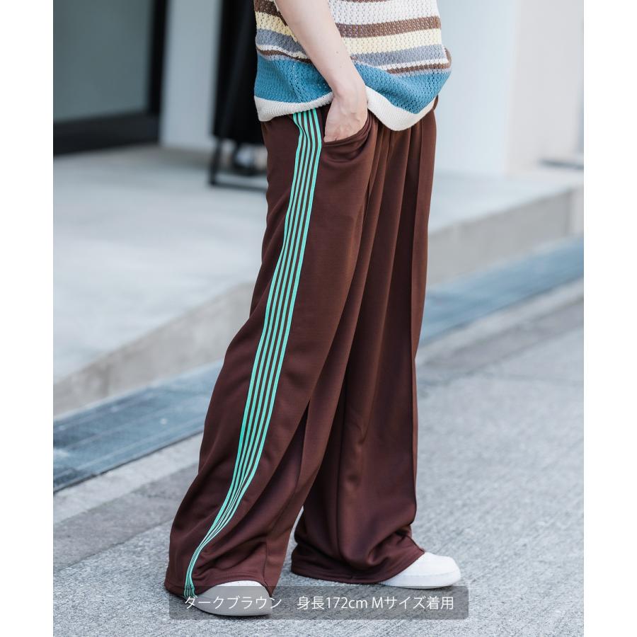 トラックパンツ メンズ SIDEWAY STANCE サイドウェイスタンス ワイド ライン ジャージ イージーパンツ トレーニングパンツ ストリート 韓国 スケーター 古着 | improves | 17