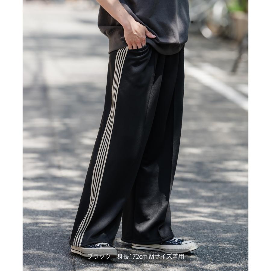 トラックパンツ メンズ SIDEWAY STANCE サイドウェイスタンス ワイド ライン ジャージ イージーパンツ トレーニングパンツ ストリート 韓国 スケーター 古着 | improves | 19
