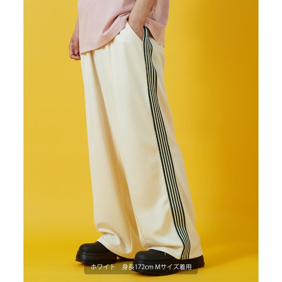 トラックパンツ メンズ SIDEWAY STANCE サイドウェイスタンス ワイド ライン ジャージ イージーパンツ トレーニングパンツ ストリート 韓国 スケーター 古着 | improves | 10