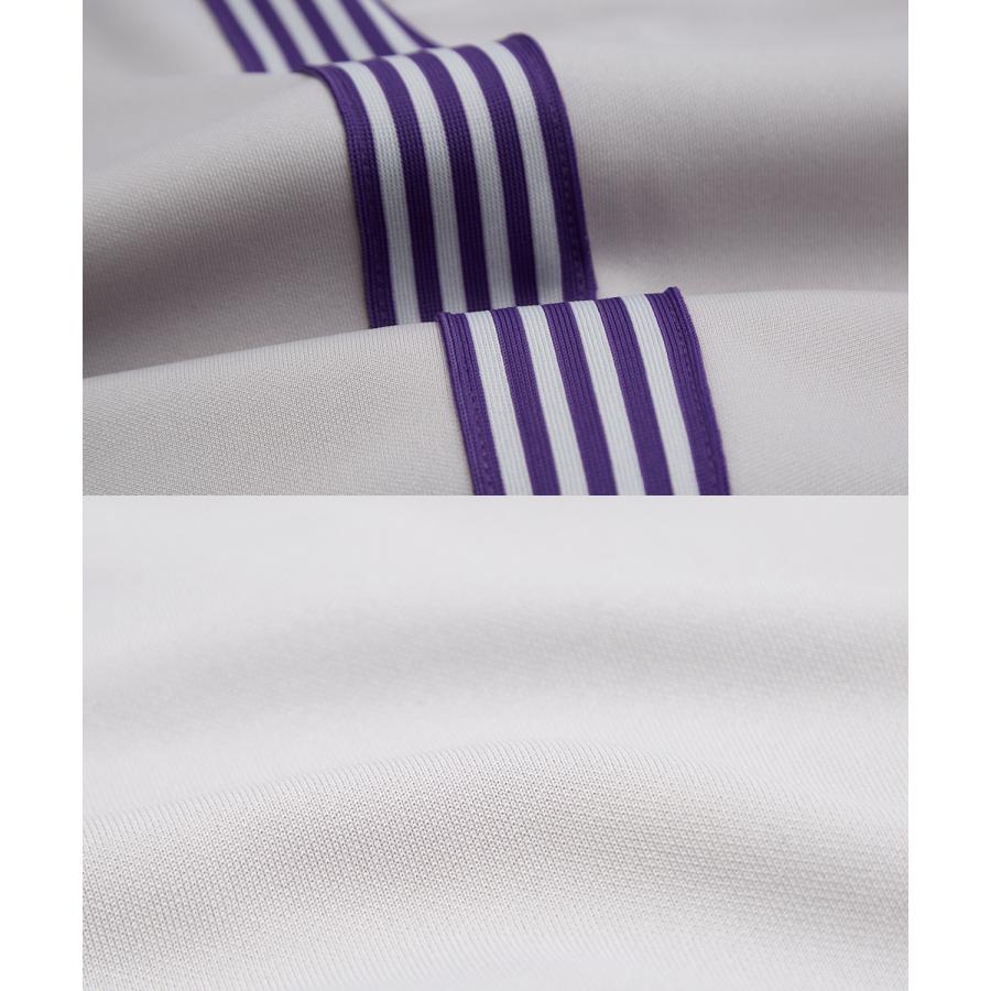 ジャージ メンズ レディース SIDEWAY STANCE ライン ハーフジップ ワンポイント 刺しゅう 半袖 トップス ストリート 韓国 スケーター 古着MIX レトロ | improves | 25