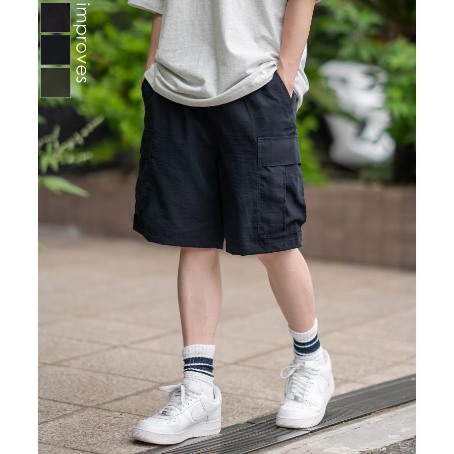 ショートパンツ メンズ SIDEWAY STANCE サイドウェイスタンス ポリワッシャー ワイド カーゴパンツ ハーフパンツ ショーツ アメカジ スケーター ストリート 古着 | improves