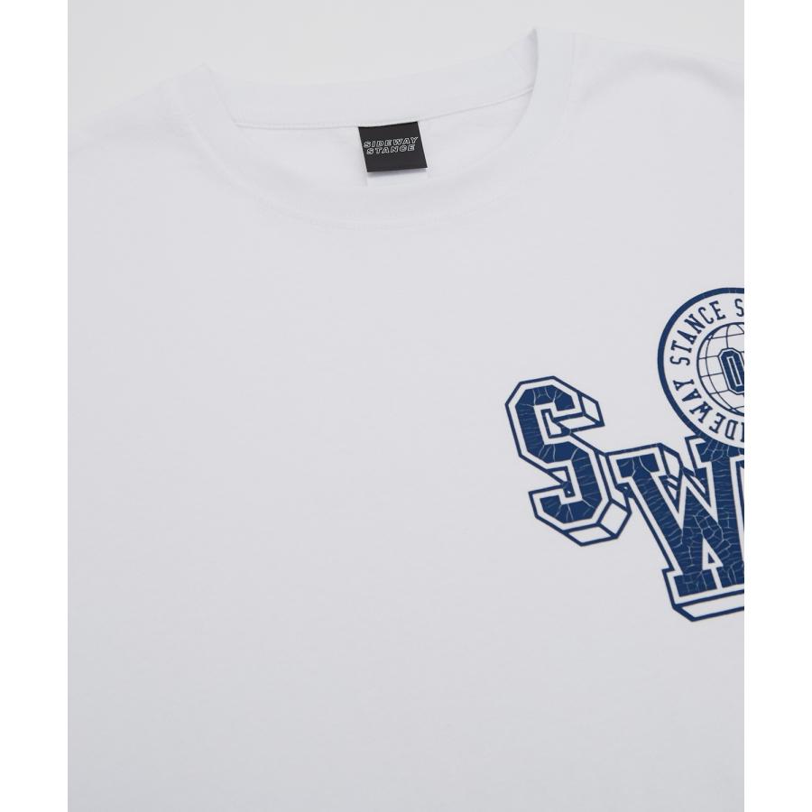半袖Tシャツ メンズ SIDEWAY STANCE サイドウェイスタンス クラックプリント カレッジロゴ カットソーアメカジ カジュアル スケーター ストリート 古着 | improves | 21
