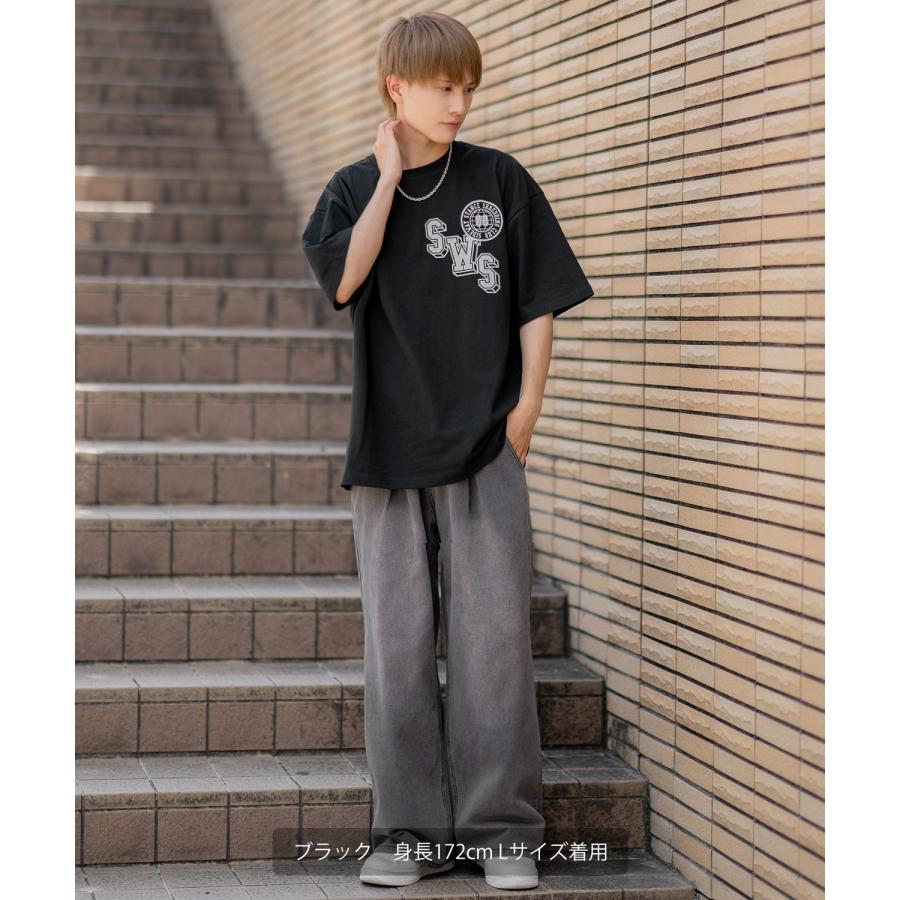 半袖Tシャツ メンズ SIDEWAY STANCE サイドウェイスタンス クラックプリント カレッジロゴ カットソーアメカジ カジュアル スケーター ストリート 古着 | improves | 07