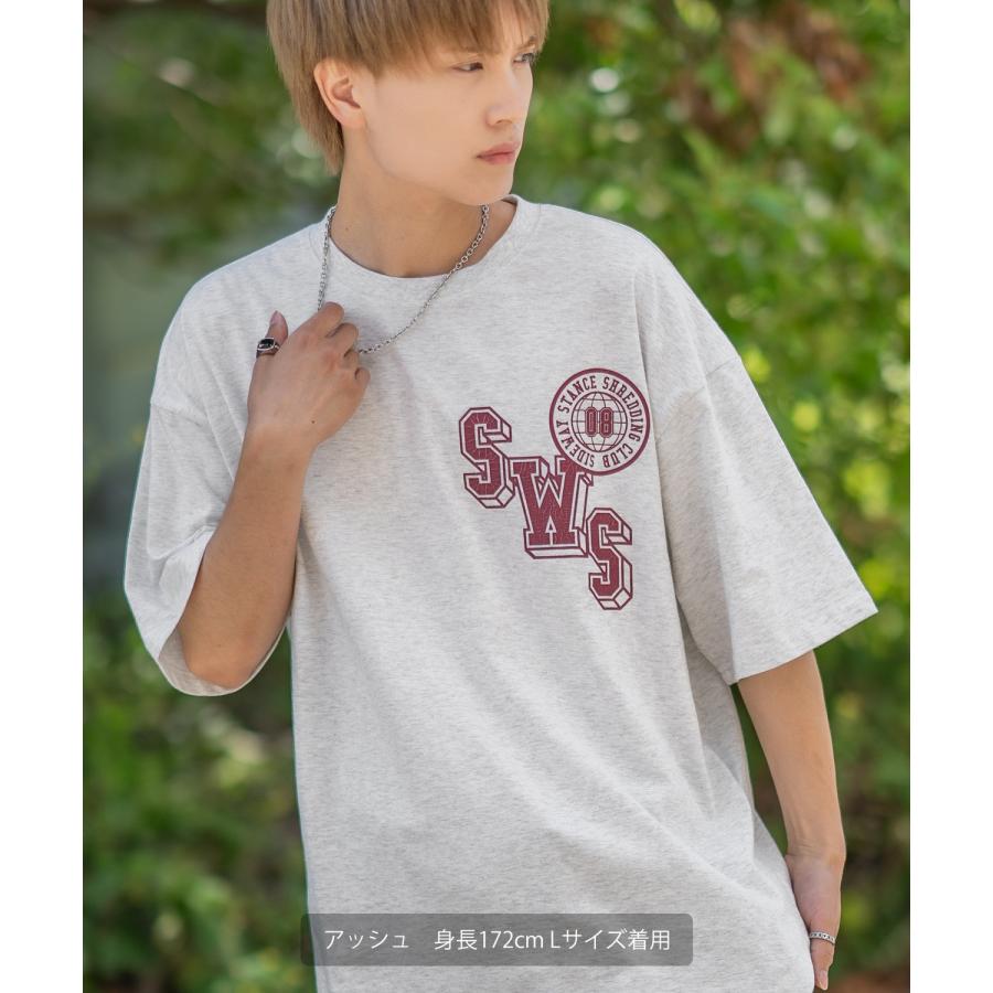 半袖Tシャツ メンズ SIDEWAY STANCE サイドウェイスタンス クラックプリント カレッジロゴ カットソーアメカジ カジュアル スケーター ストリート 古着 | improves | 08