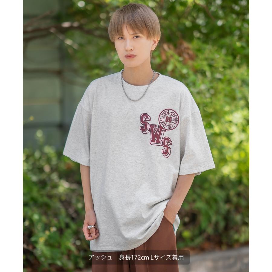 半袖Tシャツ メンズ SIDEWAY STANCE サイドウェイスタンス クラックプリント カレッジロゴ カットソーアメカジ カジュアル スケーター ストリート 古着 | improves | 09