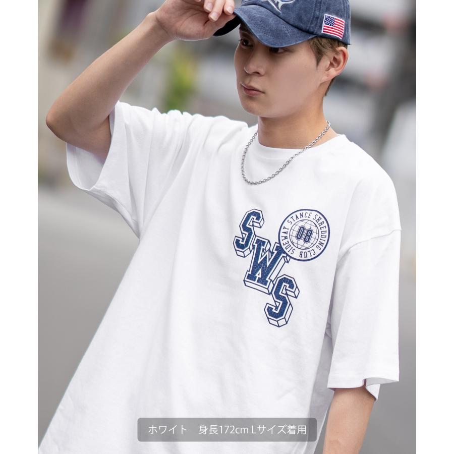 半袖Tシャツ メンズ SIDEWAY STANCE サイドウェイスタンス クラックプリント カレッジロゴ カットソーアメカジ カジュアル スケーター ストリート 古着 | improves | 12