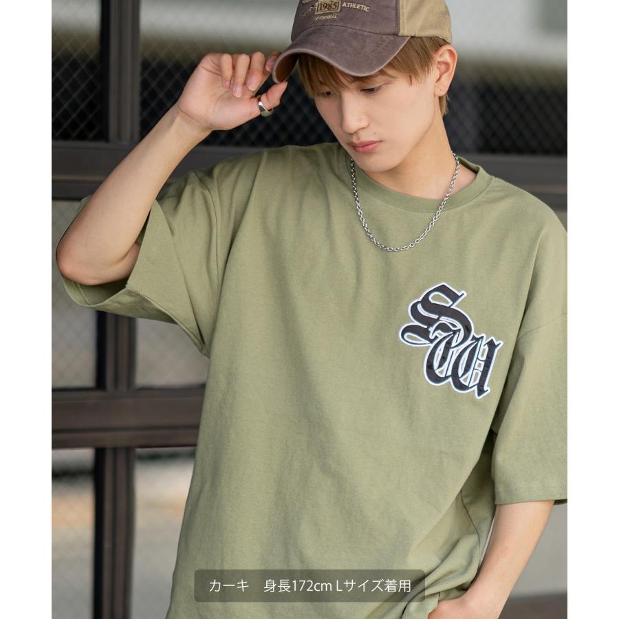 半袖Tシャツ メンズ SIDEWAY STANCE サイドウェイスタンス ワッペン刺しゅう ブラックレター カットソー アメカジ カジュアル スケーター ストリート 古着 | improves | 16