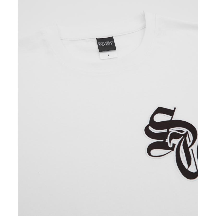 半袖Tシャツ メンズ SIDEWAY STANCE サイドウェイスタンス ワッペン刺しゅう ブラックレター カットソー アメカジ カジュアル スケーター ストリート 古着 | improves | 21
