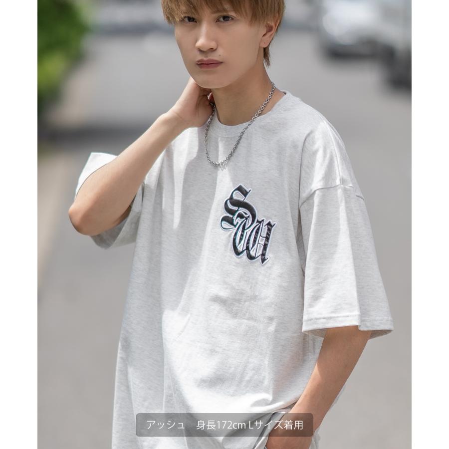 半袖Tシャツ メンズ SIDEWAY STANCE サイドウェイスタンス ワッペン刺しゅう ブラックレター カットソー アメカジ カジュアル スケーター ストリート 古着 | improves | 12