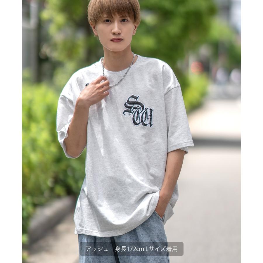 半袖Tシャツ メンズ SIDEWAY STANCE サイドウェイスタンス ワッペン刺しゅう ブラックレター カットソー アメカジ カジュアル スケーター ストリート 古着 | improves | 13