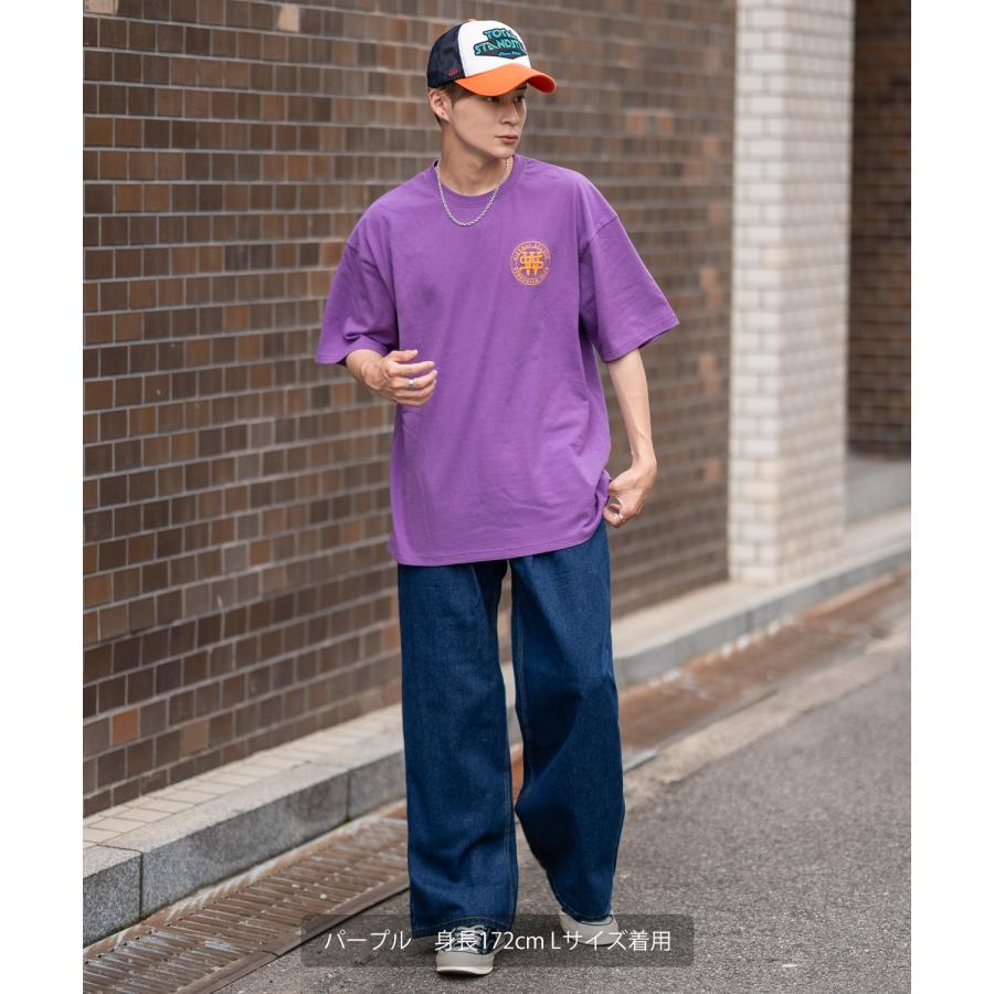 半袖Tシャツ メンズ SIDEWAY STANCE サイドウェイスタンス オリジナル 厚盛刺しゅう サークルロゴ カットソー アメカジ スケーター ストリート 古着MIX 韓国 | improves | 19