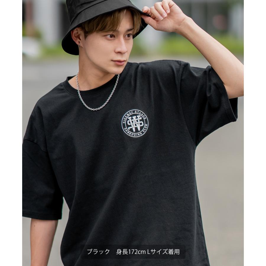 半袖Tシャツ メンズ SIDEWAY STANCE サイドウェイスタンス オリジナル 厚盛刺しゅう サークルロゴ カットソー アメカジ スケーター ストリート 古着MIX 韓国 | improves | 12