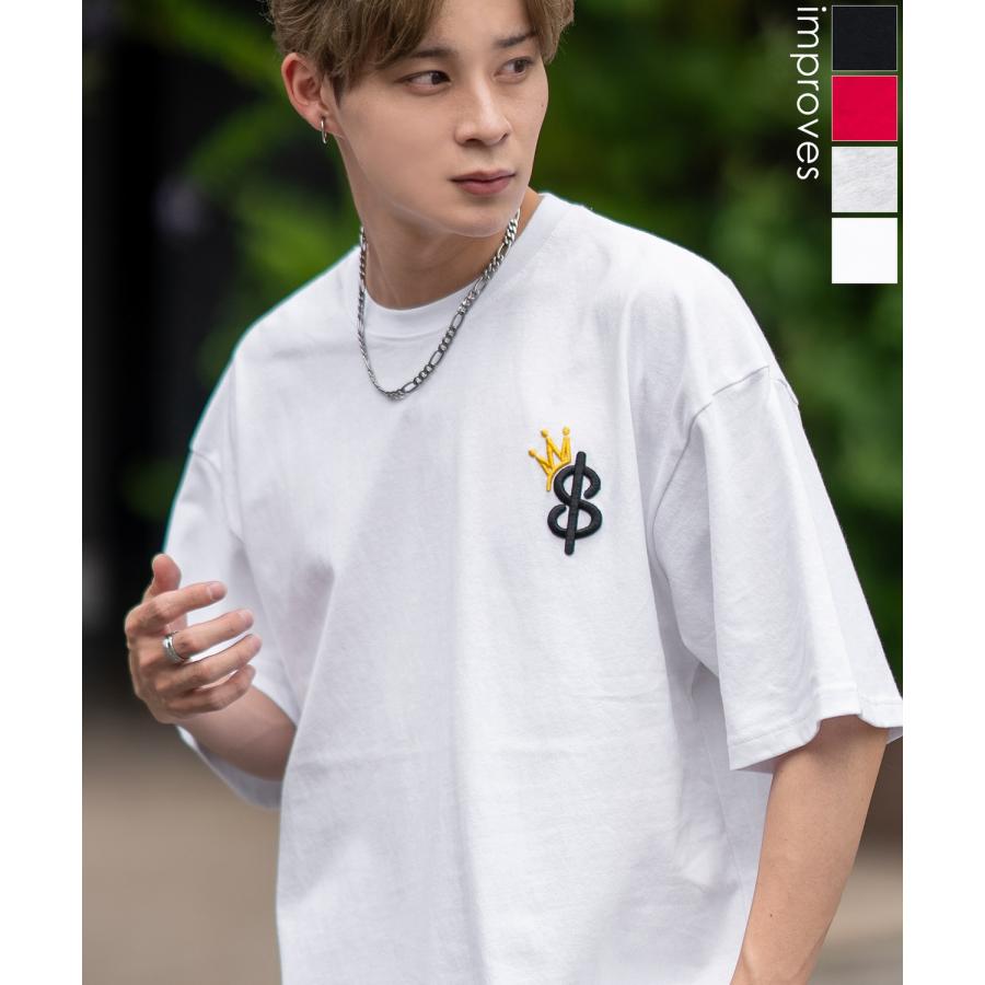 半袖Tシャツ メンズ SIDEWAY STANCE サイドウェイスタンス オリジナル 厚盛刺しゅう クラウンロゴ カットソー アメカジ スケーター ストリート 古着MIX 韓国 | improves