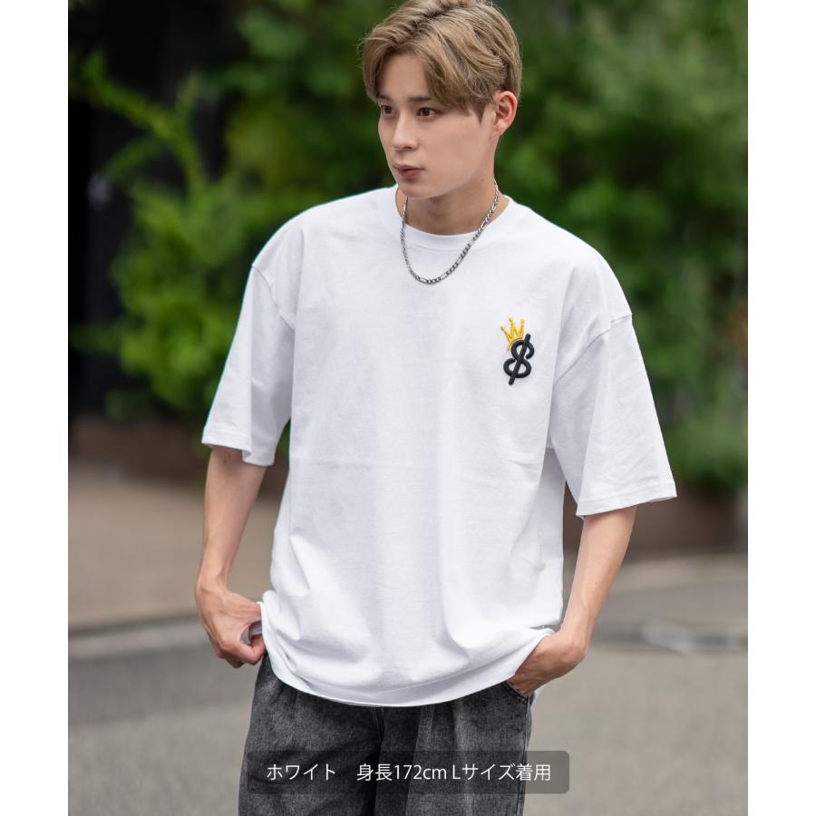 半袖Tシャツ メンズ SIDEWAY STANCE サイドウェイスタンス オリジナル 厚盛刺しゅう クラウンロゴ カットソー アメカジ スケーター ストリート 古着MIX 韓国 | improves | 05